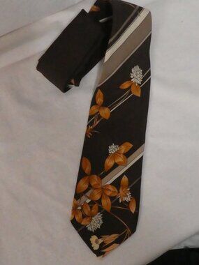 Vintage LEONARD PARIS Pure Silk Floral Necktie